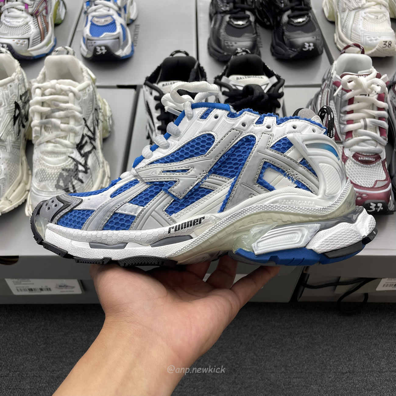 Balenciaga Runner White Grey Silver Black Blue Multicolor Burgundy (14) - www.newkick.vip